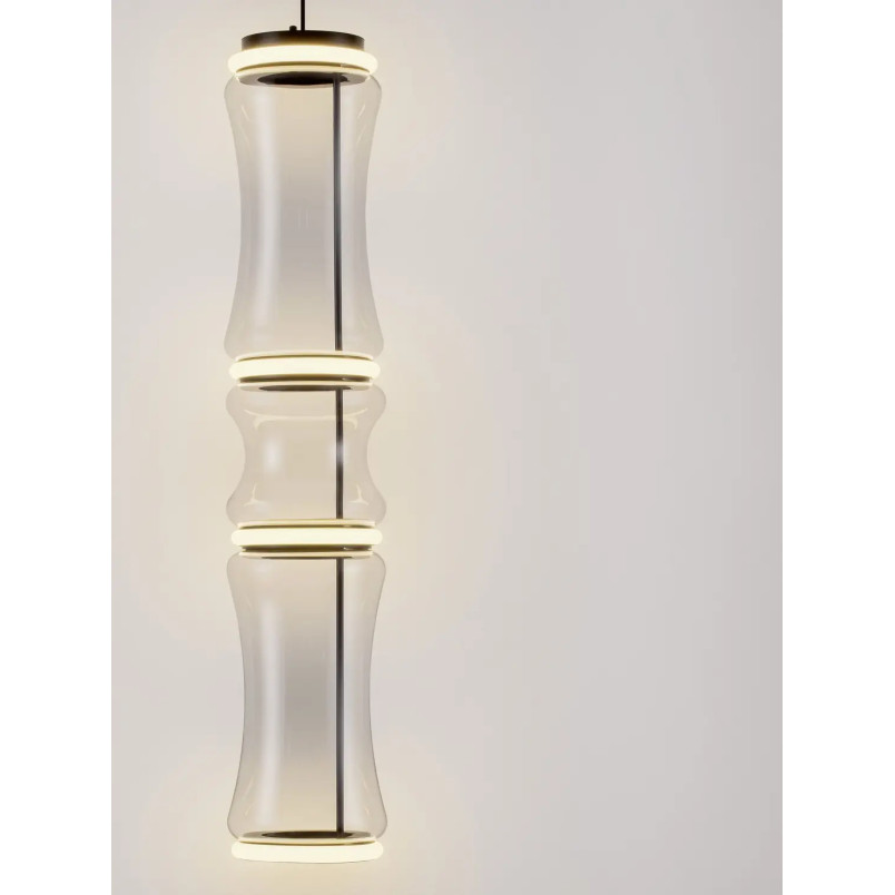 Lampa wisząca szklana designerska - z dotykowym ściemniaczem Rizzuto 21,5cm H113cm LED 3000K