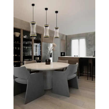 Lampa wisząca szklana designerska - z dotykowym ściemniaczem Rizzuto 21,5cm H50cm LED 3000K