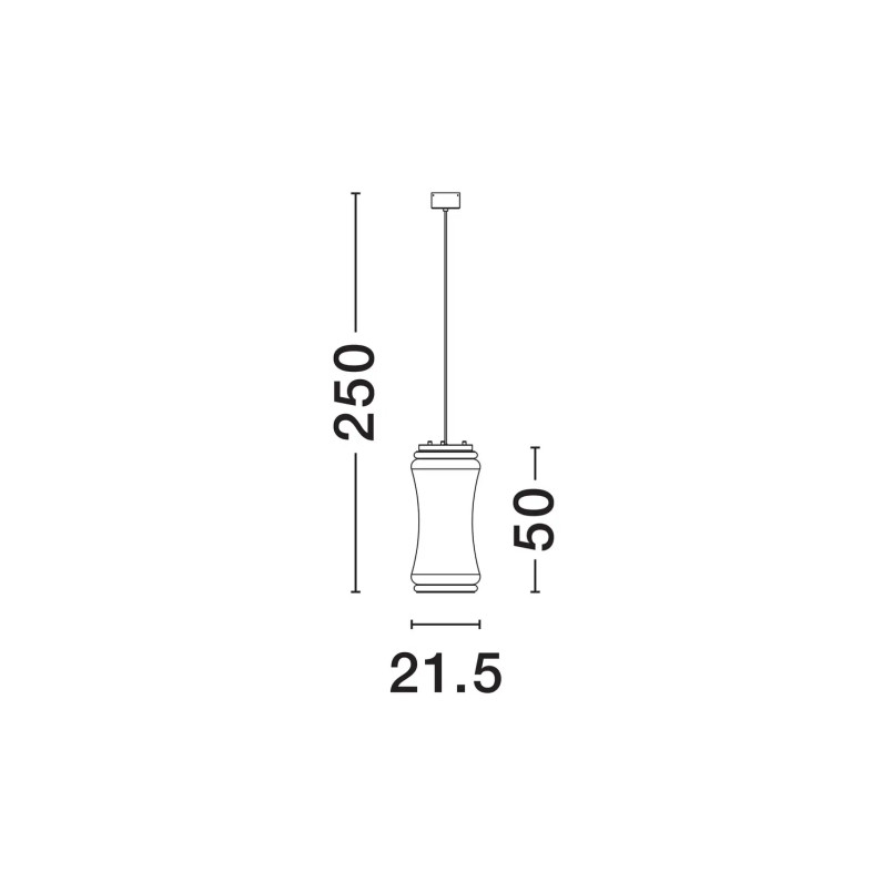 Lampa wisząca szklana designerska - z dotykowym ściemniaczem Rizzuto 21,5cm H50cm LED 3000K