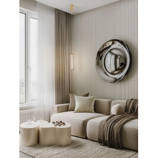 Lampa wisząca modern Modena LED 3000K 6cm przeźroczysty akryl / szczotkowane złoto