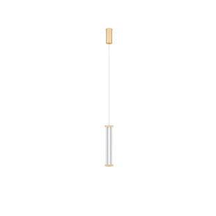 Lampa wisząca modern Modena LED 3000K 6cm przeźroczysty akryl / szczotkowane złoto