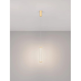 Lampa wisząca modern Modena LED 3000K 6cm przeźroczysty akryl / szczotkowane złoto