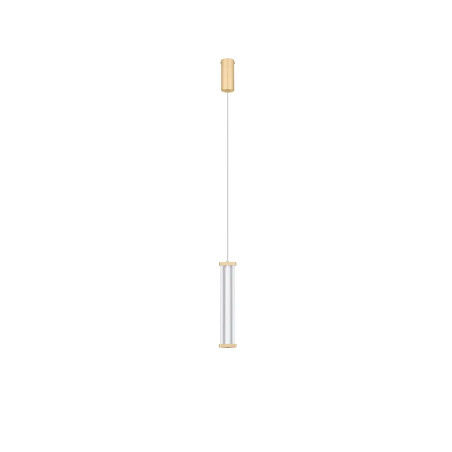 Lampa wisząca modern Modena LED 2700K 6cm przeźroczysty akryl / szczotkowane złoto