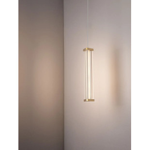 Lampa wisząca modern Modena LED 2700K 6cm przeźroczysty akryl / szczotkowane złoto