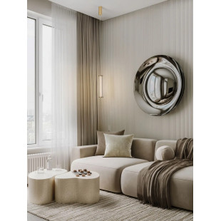 Lampa wisząca modern Modena LED 2700K 6cm przeźroczysty akryl / szczotkowane złoto