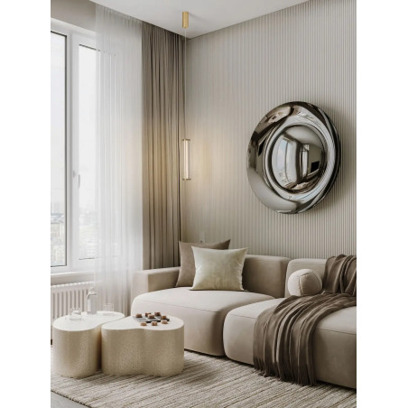 Lampa wisząca modern Modena LED 2700K 6cm przeźroczysty akryl / szczotkowane złoto