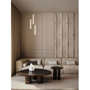 Lampa wisząca modern 3 punktowa Modena LED 3000K 25cm przeźroczysty akryl / szczotkowane złoto