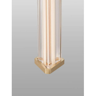 Lampa wisząca modern 5 punktowa Modena LED 2700K 32cm przeźroczysty akryl / szczotkowane złoto