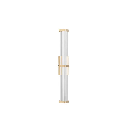Kinkiet pionowy modern Modena 46cm LED 3000K IP44 przeźroczysty akryl / szczotkowane złoto