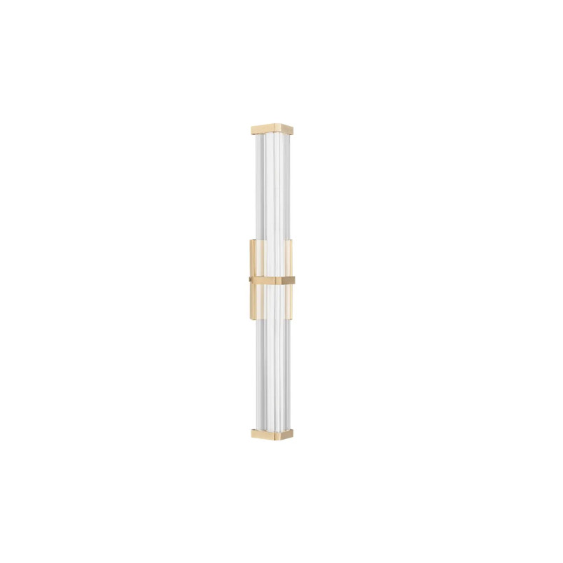 Kinkiet pionowy modern Modena 46cm LED 2700K IP44 przeźroczysty akryl / szczotkowane złoto