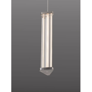 Lampa wisząca modern Modena LED 3000K 6cm przeźroczysty akryl / satynowy nikiel / czarny