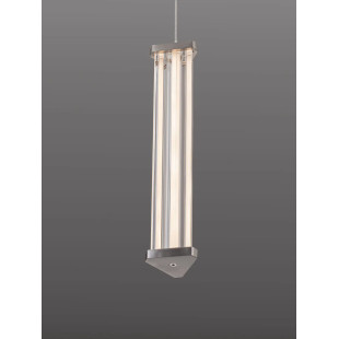 Lampa wisząca modern Modena LED 2700K 6cm przeźroczysty akryl / satynowy nikiel / czarny