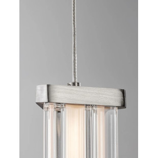 Lampa wisząca modern 5 punktowa Modena LED 2700K 32cm przeźroczysty akryl / satynowy nikiel / czarny