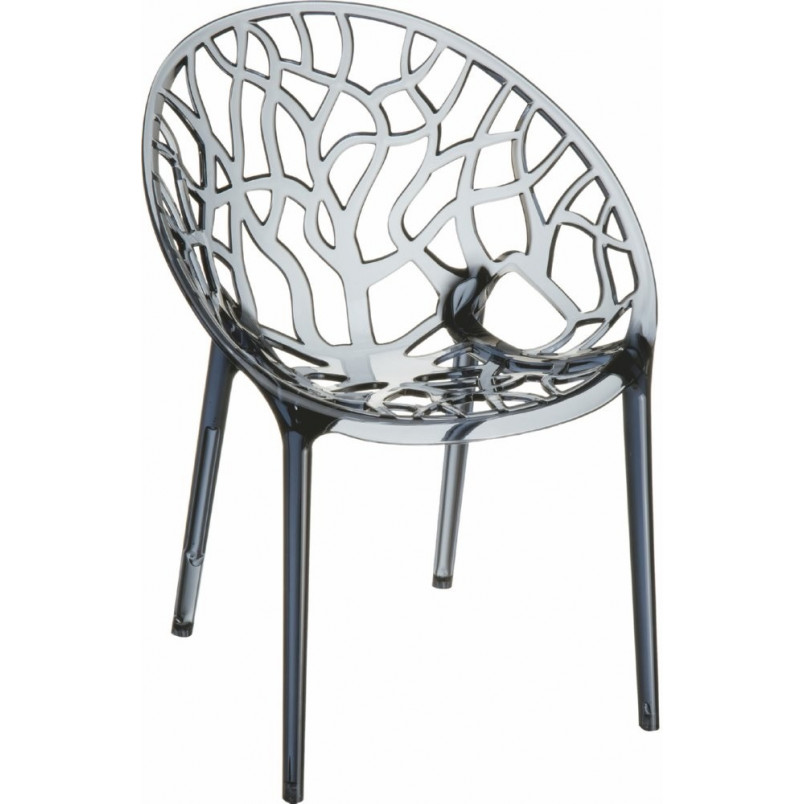 Krzesło Siesta Crystal: Eleganckie, Szare, Ażurowe - Kup Teraz!