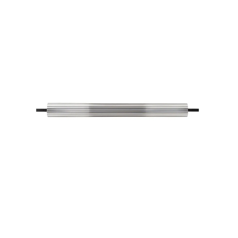 Kinkiet szklany ryflowany w stylu modern-retro Limidi H70cm ściemniacz LED 2700-3000K szkło przeźroczyste / czarny