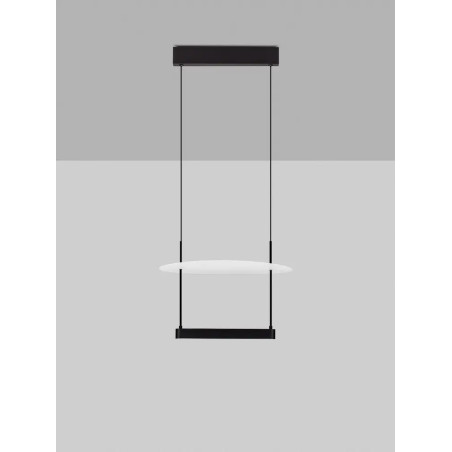 Lampa wisząca designerska Takko LED 3000K 40cm czarno-biała