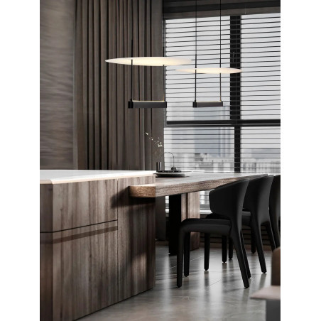 Lampa wisząca designerska Takko LED 3000K 40cm czarno-biała
