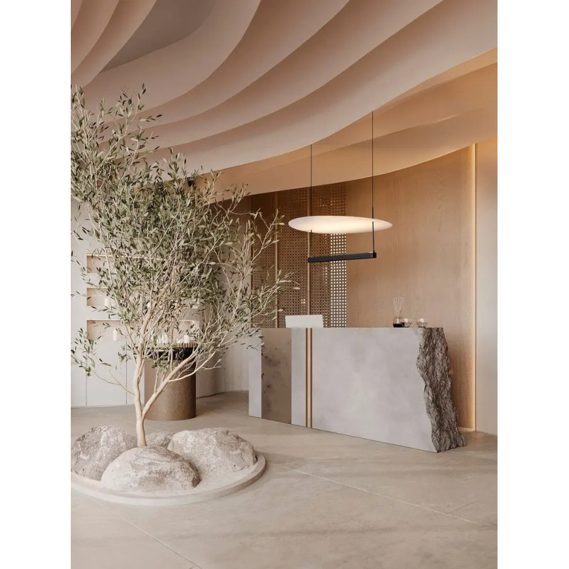 Lampa wisząca designerska Takko LED 3000K 60cm czarno-biała
