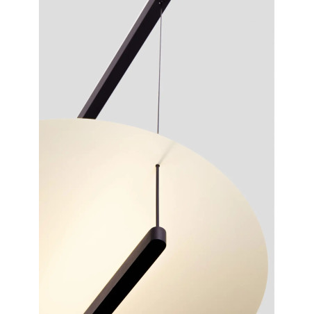 Lampa wisząca designerska Takko LED 3000K 80cm czarno-biała