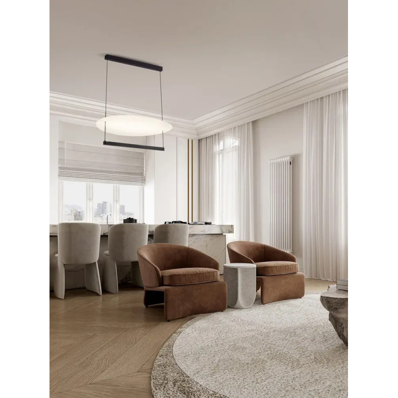 Lampa wisząca designerska Takko LED 3000K 80cm czarno-biała