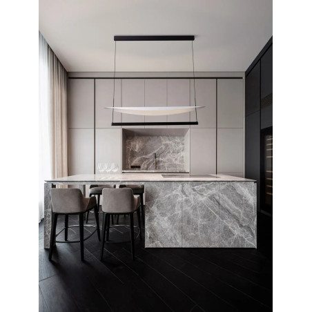 Lampa wisząca designerska Takko LED 3000K 120cm czarno-biała