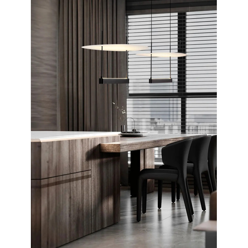 Lampa wisząca designerska Takko LED 2700K 40cm czarno-biała