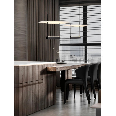 Lampa wisząca designerska Takko LED 2700K 40cm czarno-biała