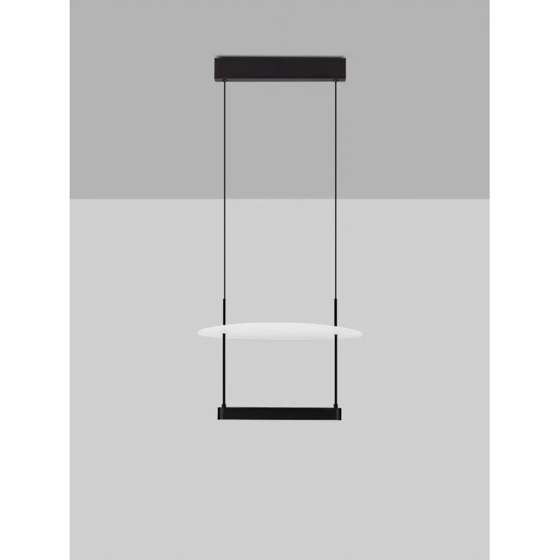 Lampa wisząca designerska Takko LED 2700K 40cm czarno-biała