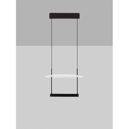 Lampa wisząca designerska Takko LED 2700K 40cm czarno-biała