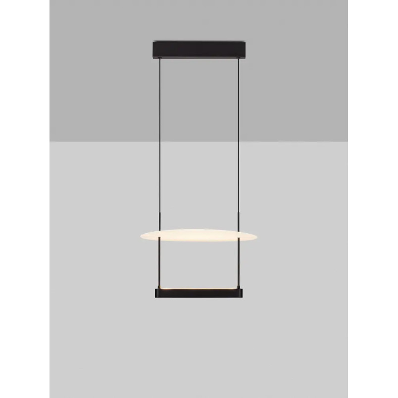 Lampa wisząca designerska Takko LED 2700K 40cm czarno-biała
