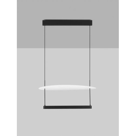 Lampa wisząca designerska Takko LED 2700K 60cm czarno-biała