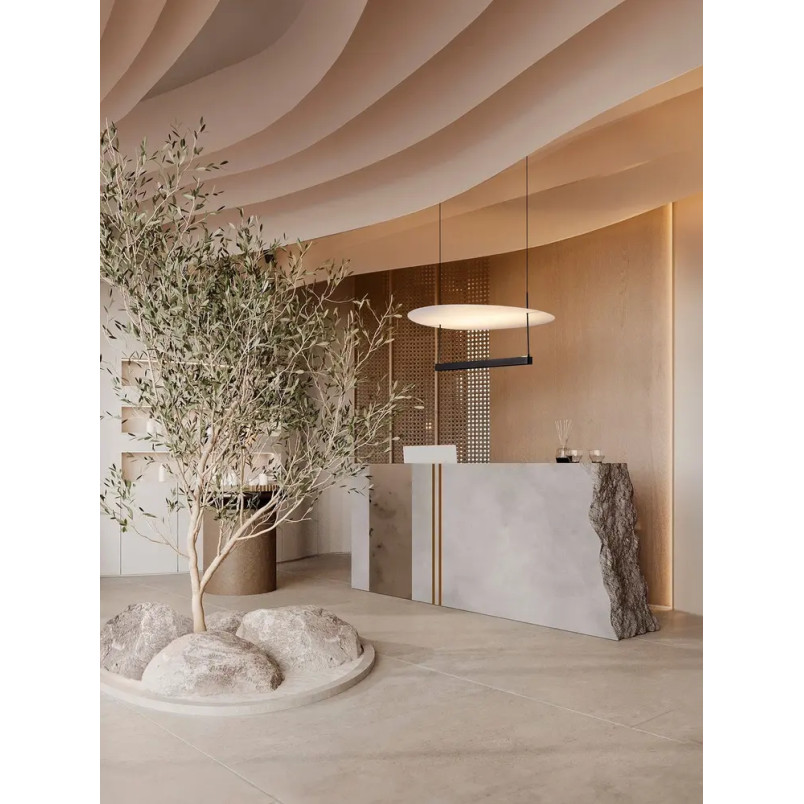 Lampa wisząca designerska Takko LED 2700K 60cm czarno-biała