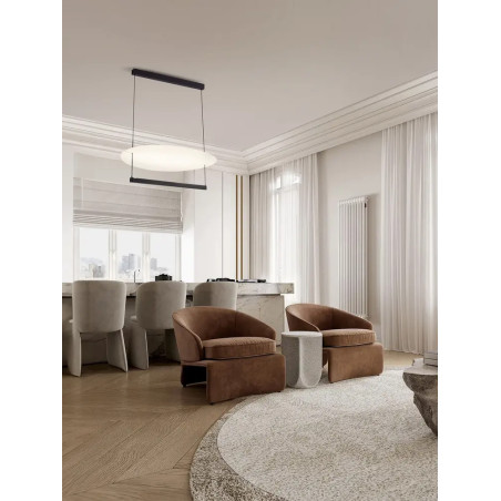 Lampa wisząca designerska Takko LED 2700K 80cm czarno-biała