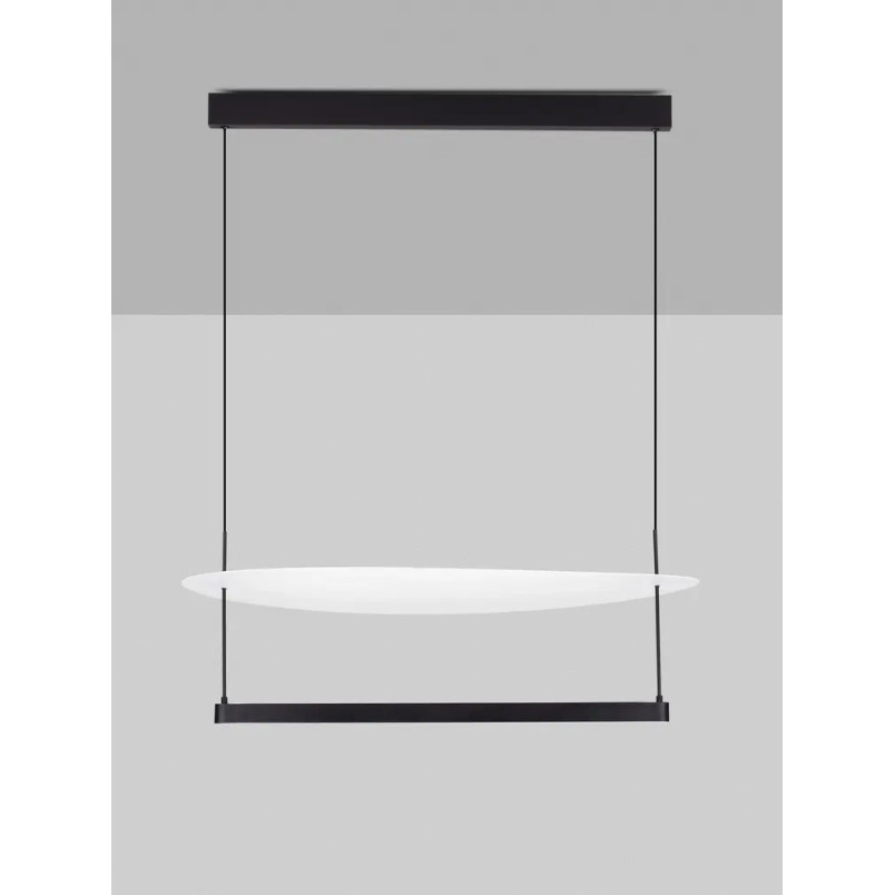 Lampa wisząca designerska Takko LED 2700K 80cm czarno-biała