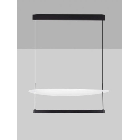 Lampa wisząca designerska Takko LED 2700K 80cm czarno-biała