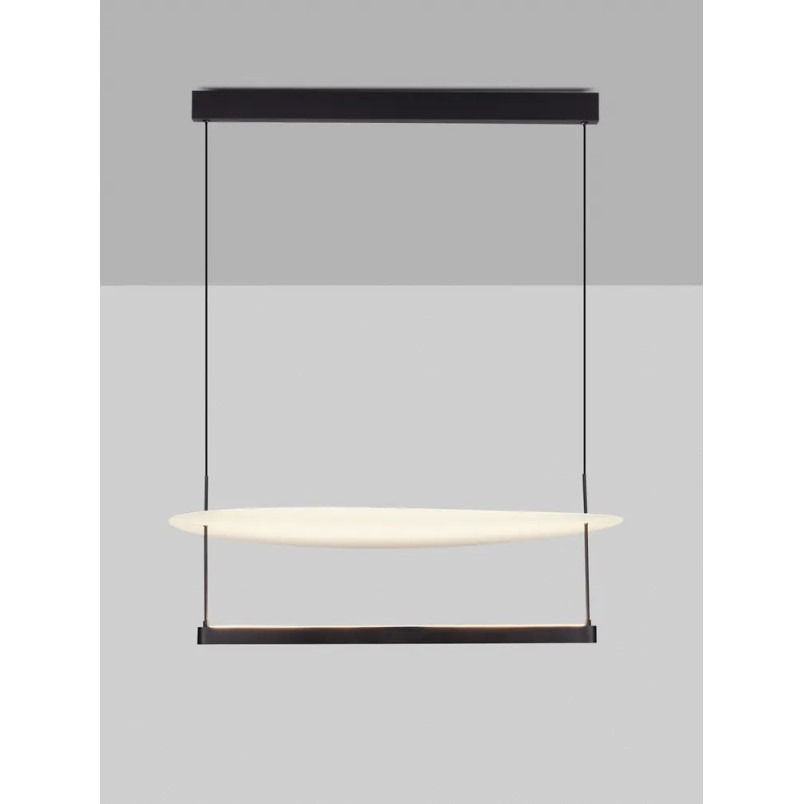 Lampa wisząca designerska Takko LED 2700K 80cm czarno-biała