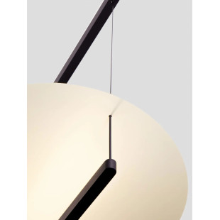 Lampa wisząca designerska Takko LED 2700K 80cm czarno-biała
