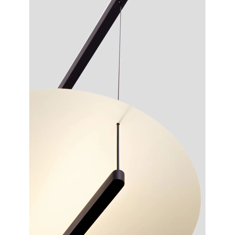 Lampa wisząca designerska Takko LED 2700K 80cm czarno-biała