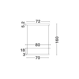 Lampa wisząca designerska Takko LED 2700K 80cm czarno-biała