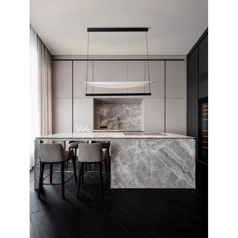 Lampa wisząca designerska Takko LED 2700K 120cm czarno-biała