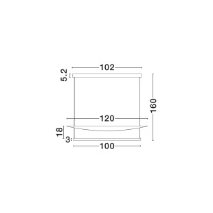 Lampa wisząca designerska Takko LED 2700K 120cm czarno-biała