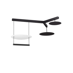 Lampa wisząca designerska 3 punktowa Takko LED 3000K 120cm czarno-biała
