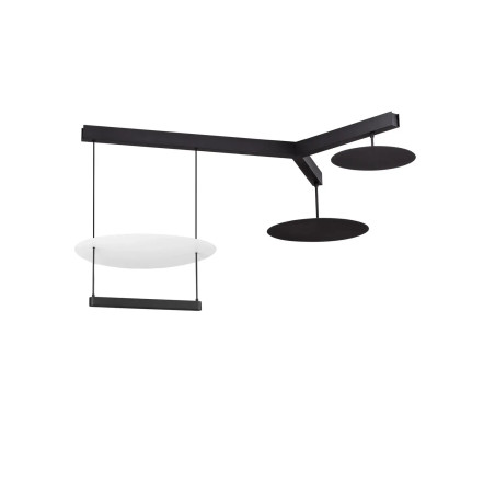 Lampa wisząca designerska 3 punktowa Takko LED 3000K 120cm czarno-biała