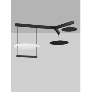 Lampa wisząca designerska 3 punktowa Takko LED 3000K 120cm czarno-biała