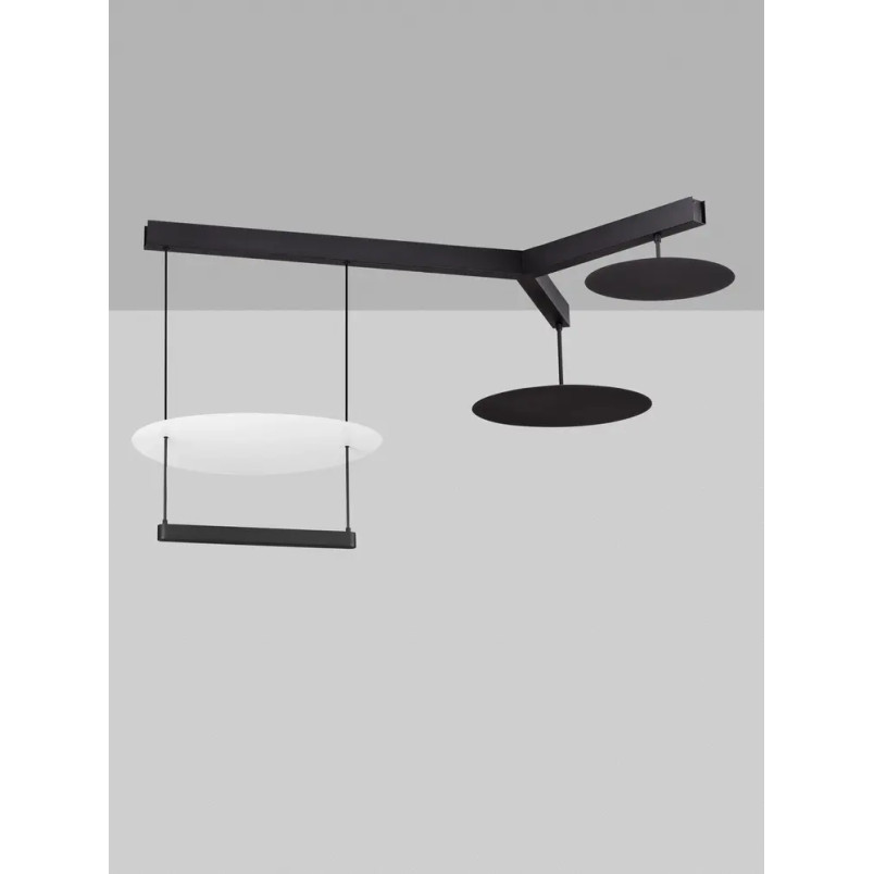 Lampa wisząca designerska 3 punktowa Takko LED 3000K 120cm czarno-biała