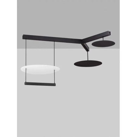 Lampa wisząca designerska 3 punktowa Takko LED 3000K 120cm czarno-biała