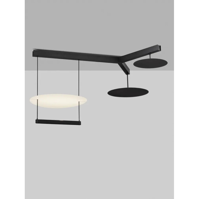 Lampa wisząca designerska 3 punktowa Takko LED 3000K 120cm czarno-biała