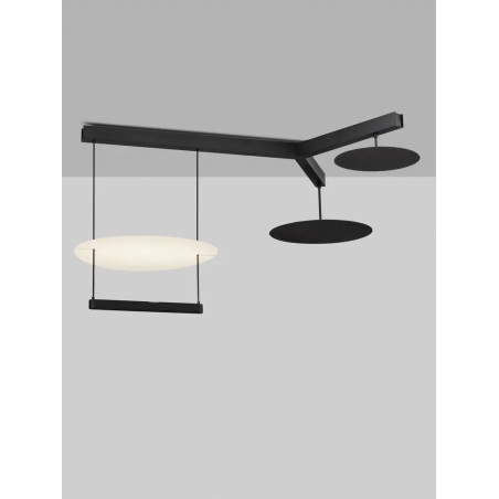 Lampa wisząca designerska 3 punktowa Takko LED 3000K 120cm czarno-biała