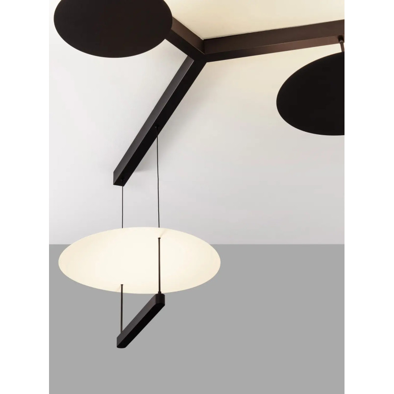Lampa wisząca designerska 3 punktowa Takko LED 3000K 120cm czarno-biała