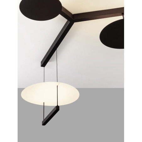 Lampa wisząca designerska 3 punktowa Takko LED 3000K 120cm czarno-biała